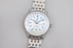 TF Swiss Breitling Navitimer Silver Watch White Dial Steel Strap 41MM